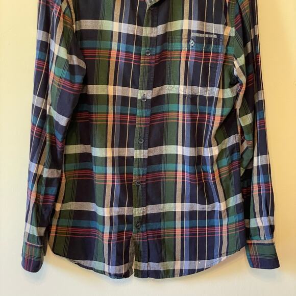 SeanJohn XL tailored fit plaid button down casual t-shirt  yellow black outdoor - Picture 3 of 7